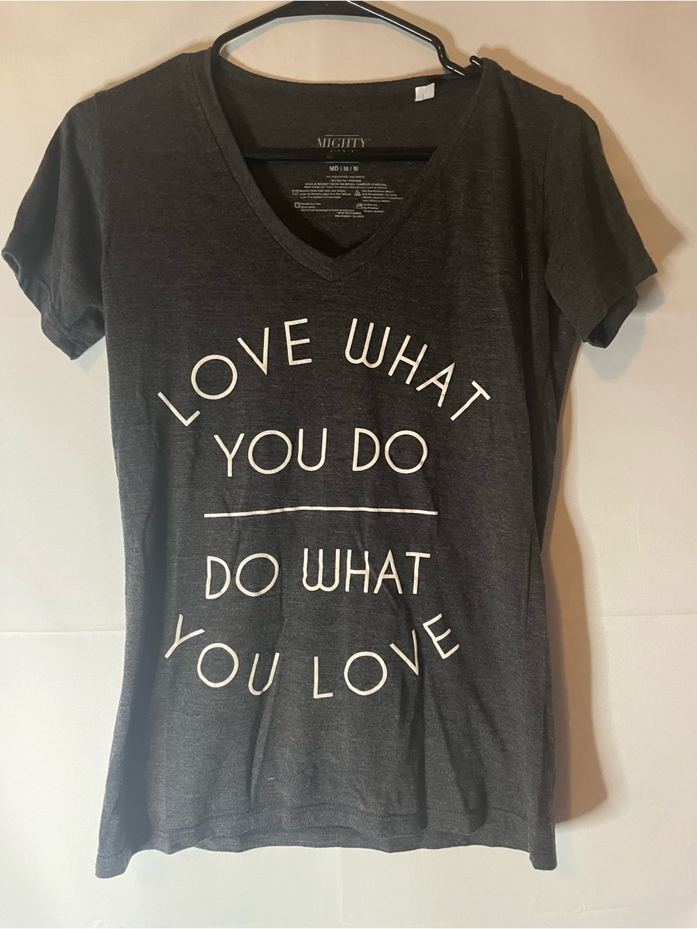 Mighty Fine Love What You Do V‑Neck Tee